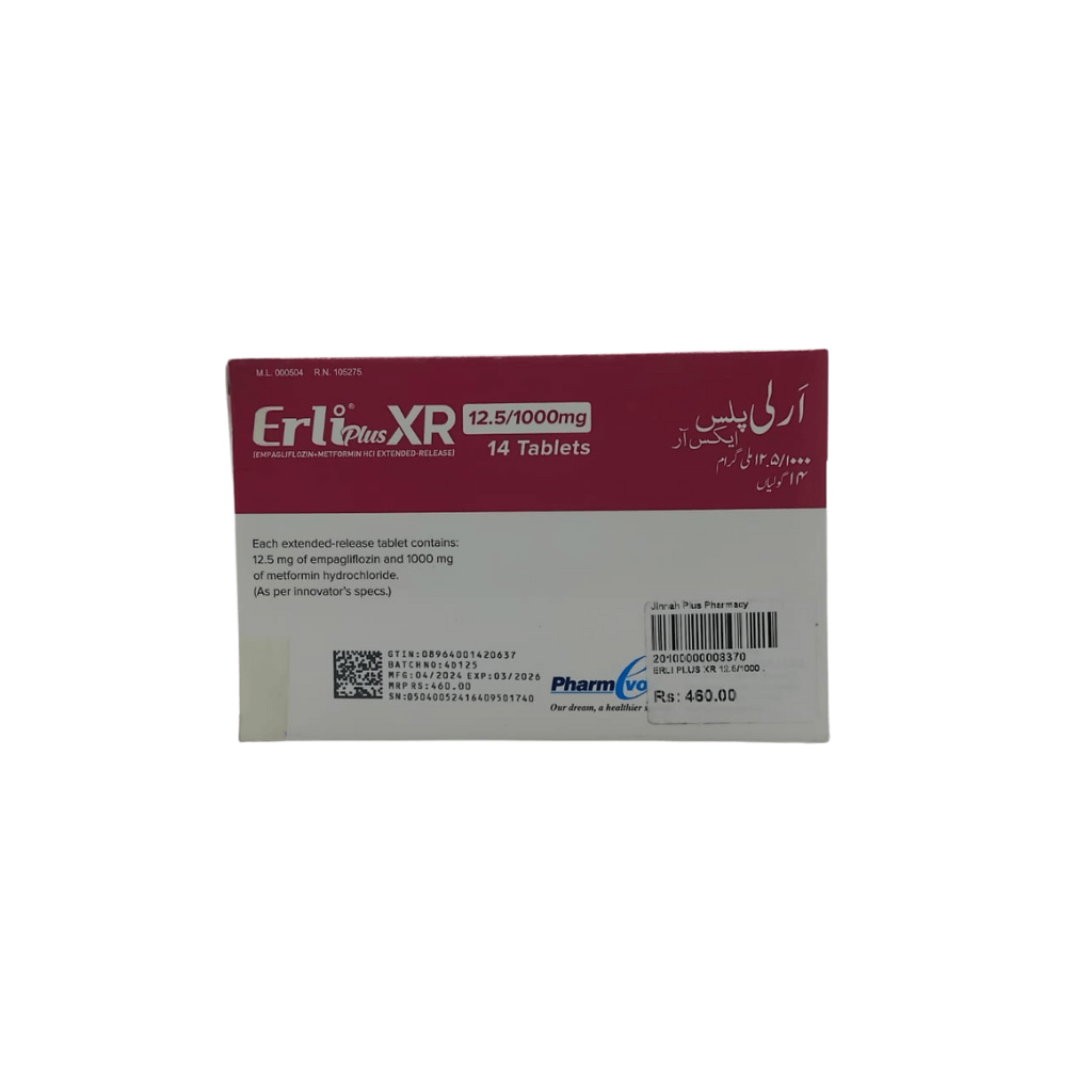 Erli Plus XR 12.5/1000mg