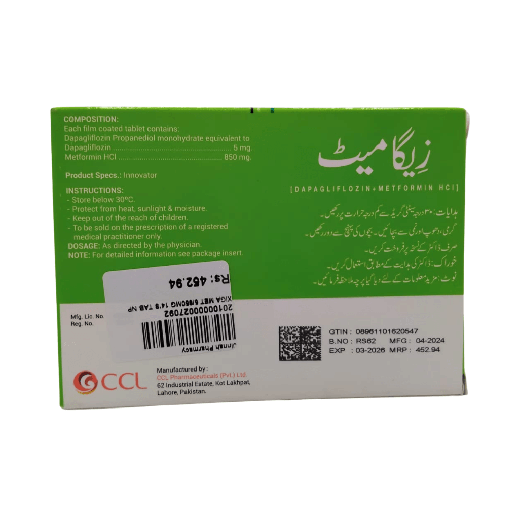 XIGA Met 5/850mg