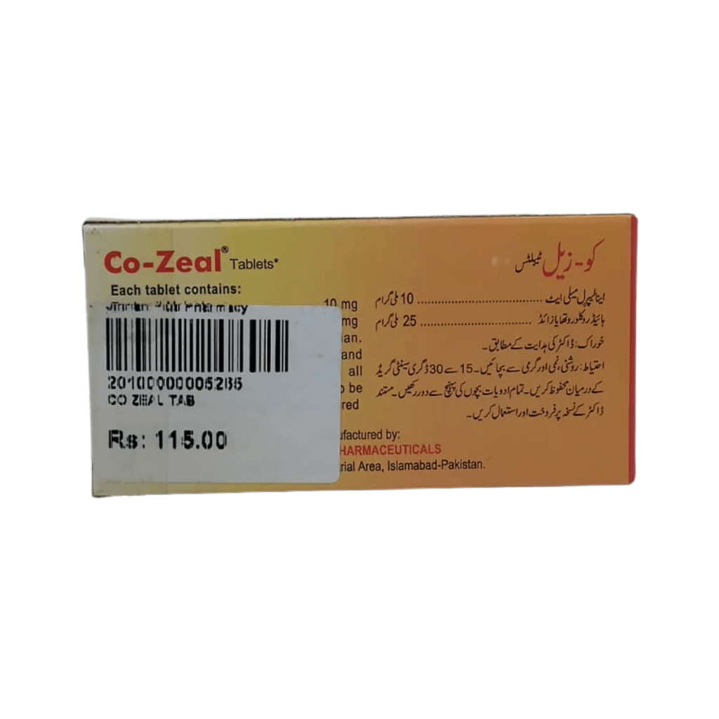 Co-Zeal 10/25mg Co-Zeal 10/25mg